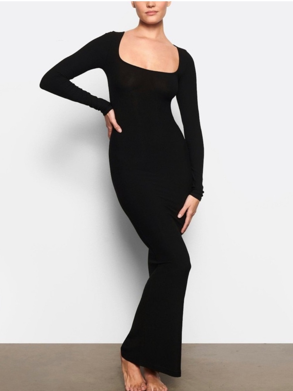 NWT SKIMS Soft Lounge Long Sleeve Dress